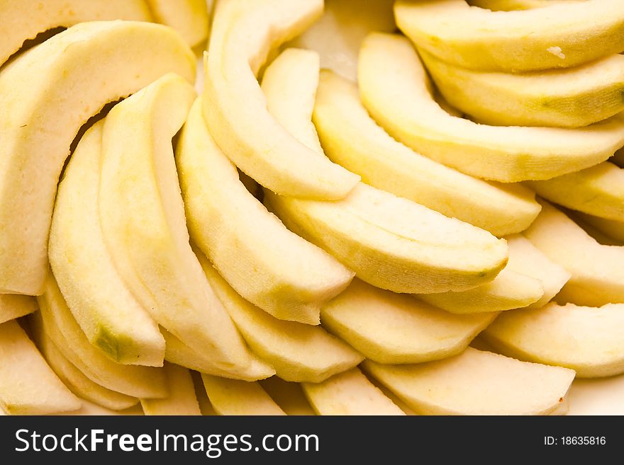 Close up of sliced guava