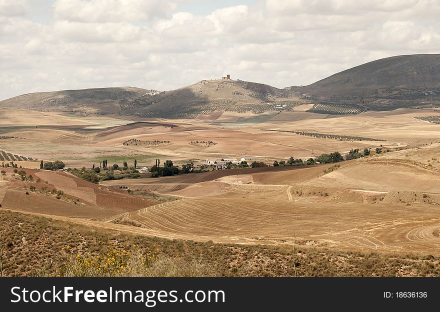 View of an Old Castle near Ronda, Andalusia, Spain