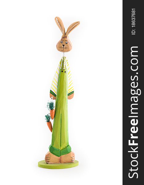 A decorative easter bunny on white background