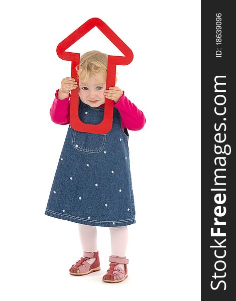 Little Girl With Red Arrow