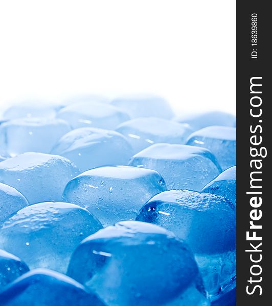 Abstract melted ice cubes blue