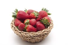 Strawberries In The Basket Royalty Free Stock Photography