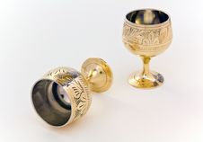 Yellow Goblets Royalty Free Stock Images