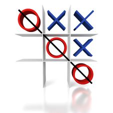 Tic Tac Toe On A White Background Stock Photos Tic Tac Toe On A White Background Stock Photos