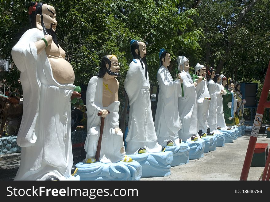 An immortal of Chinese stories at temple in Thailand. An immortal of Chinese stories at temple in Thailand.