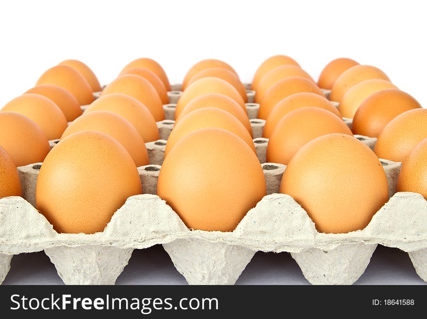 Eggs in a package to isolate the background