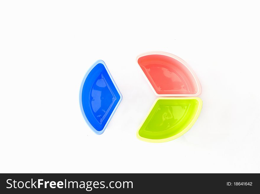 Multi-coloured Disposable Plastic Isolated