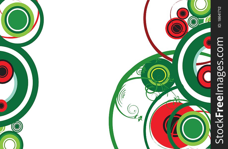 Green And Red Decorative Circle