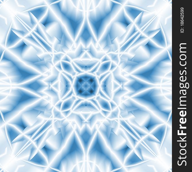 Abstract blue beautiful symmetric background. Abstract blue beautiful symmetric background