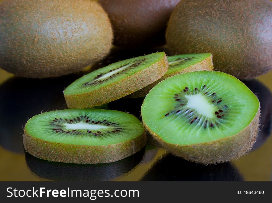 Sliced Kiwi Fruits