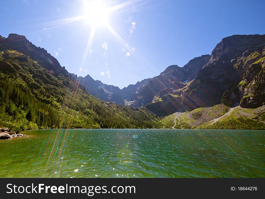 Summer mountain landscape in the Polish Tatry