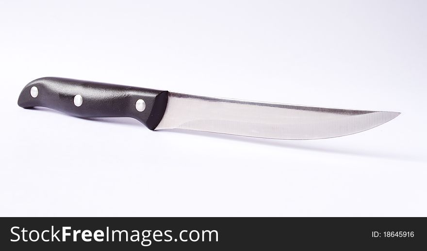 Kitchen knife in white background