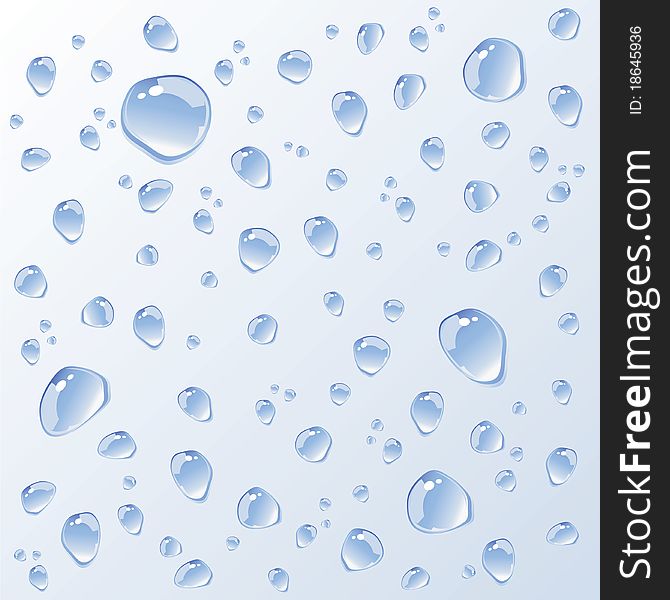Vector water drops abstract background
