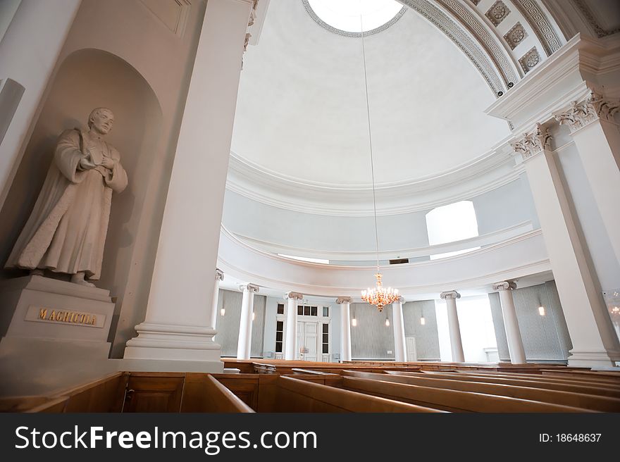 Indoor of Suurkirkko Church in Helsinki