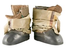 Winter Fishing Boots Stock Photography Winter Fishing Boots Stock Photography