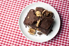 Chocolate Sweet With Walnuts Stock Images Chocolate Sweet With Walnuts Stock Images