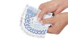 Hands Holding Money Royalty Free Stock Photos