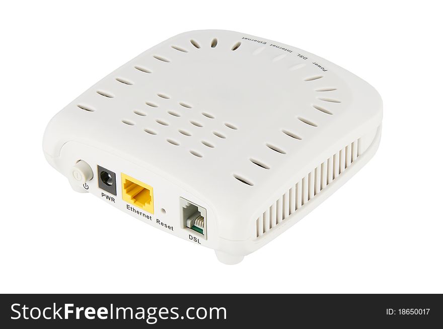 DSL modem isolated on a white background