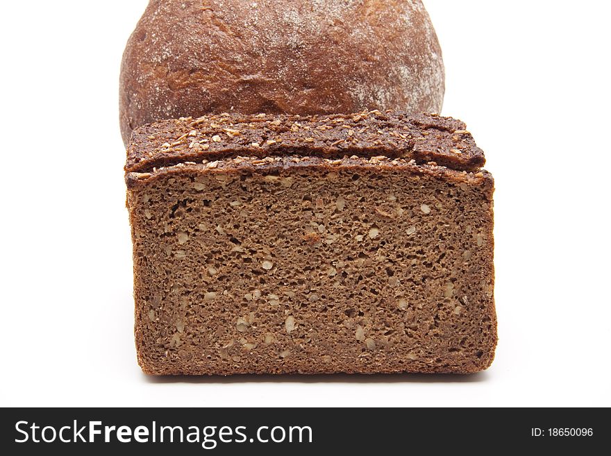 Wholemeal bread and wheat bread