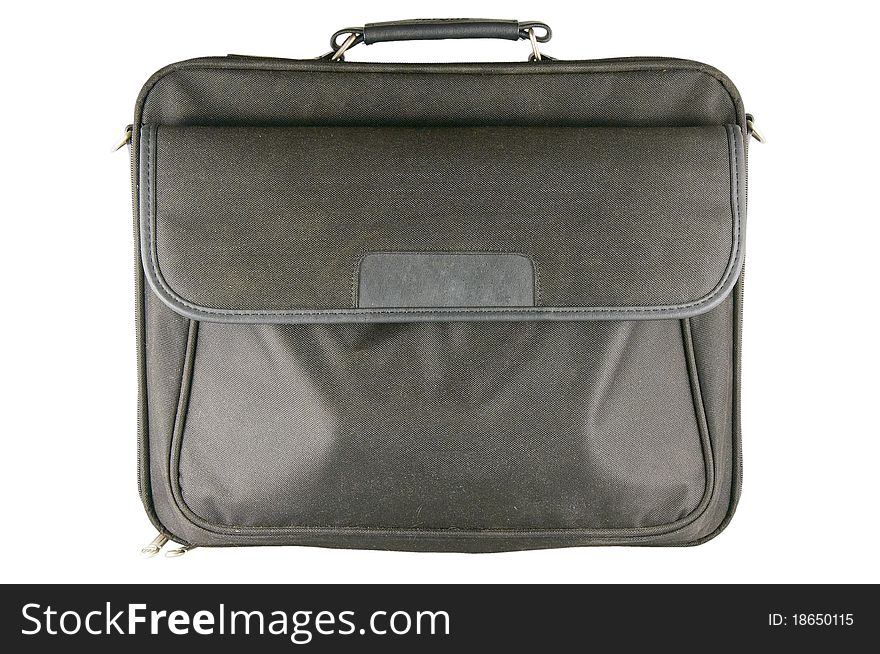 A laptop bag isolated on a white background