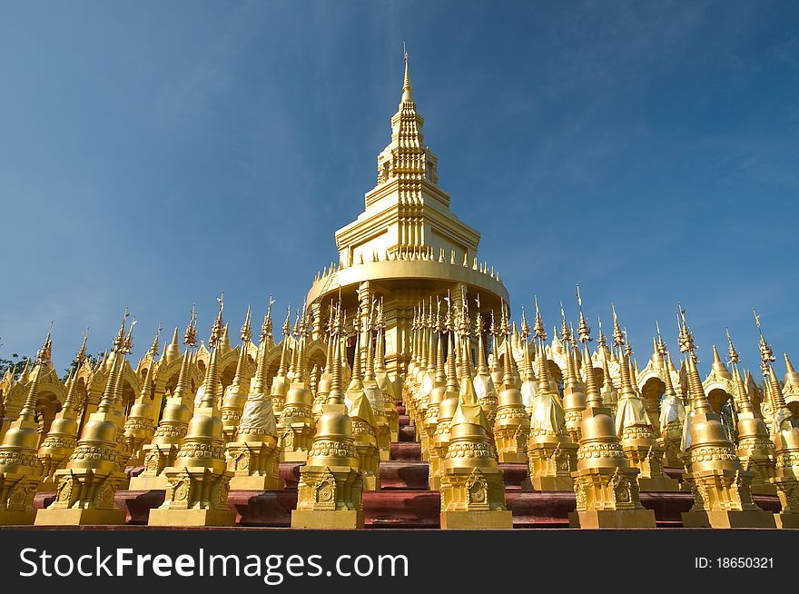 Five hundred pagoda at Nakornnayok province Thailand