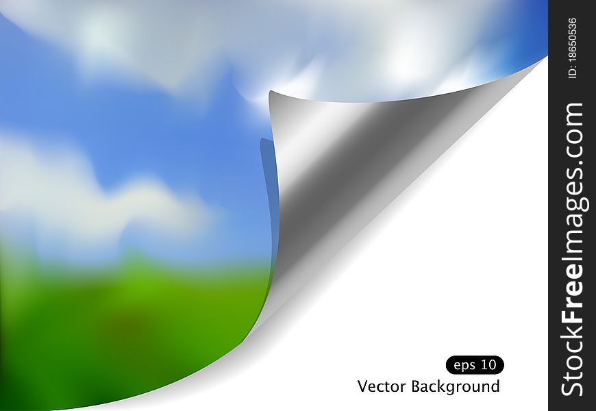 Vector picture of landscape and space for your text. Vector picture of landscape and space for your text
