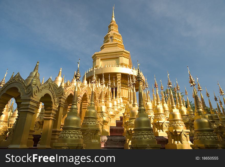 Five hundred pagoda at Nakornnayok province Thailand