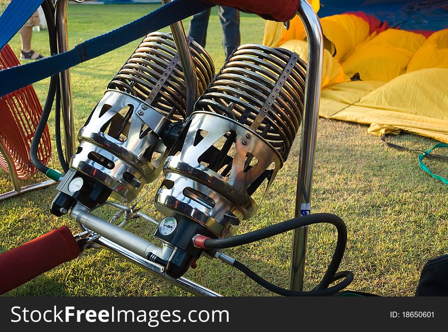 Furnace hot air balloon to float