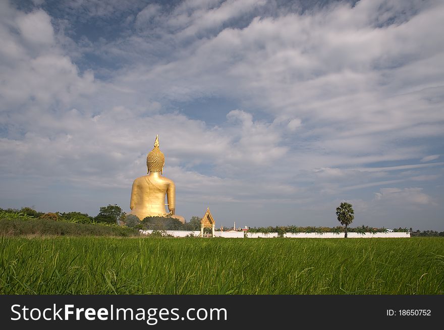 Image of buddha at Wat muang Angthong Province Thailand