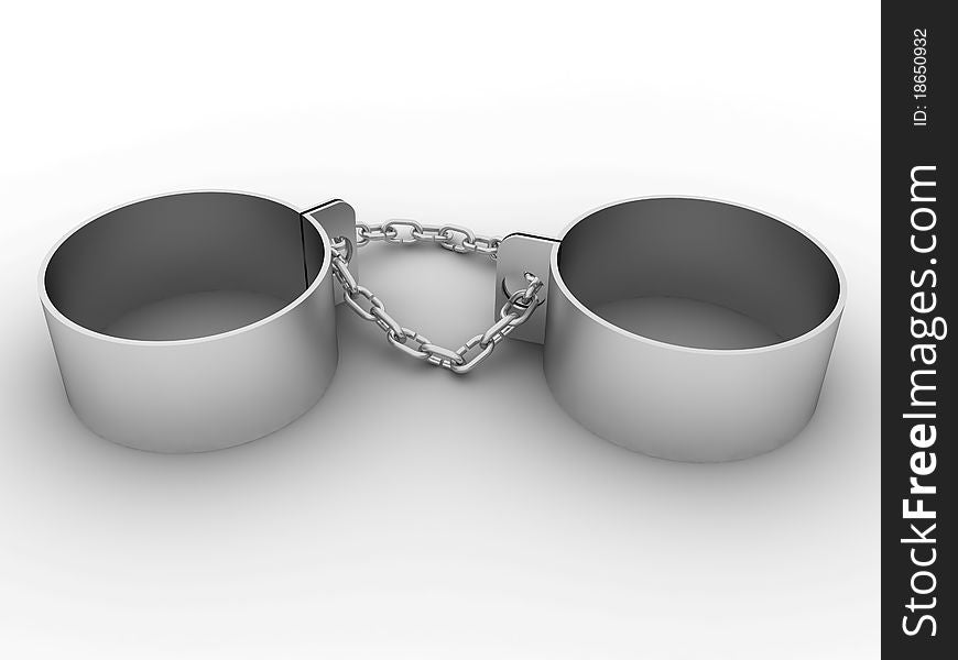 Handcuffs and steel chain №1