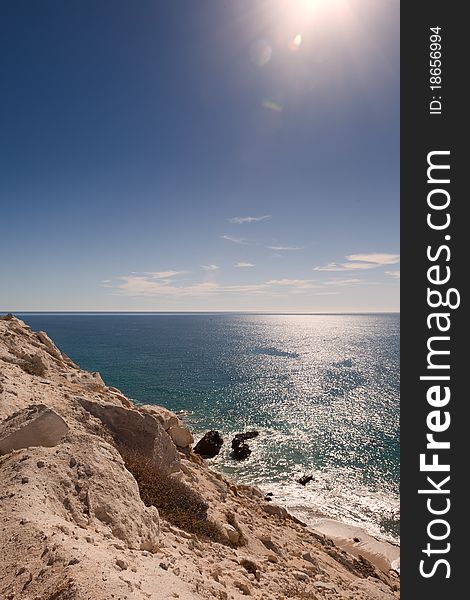 Cliffs overlooking Sea of Cortez, Mexico