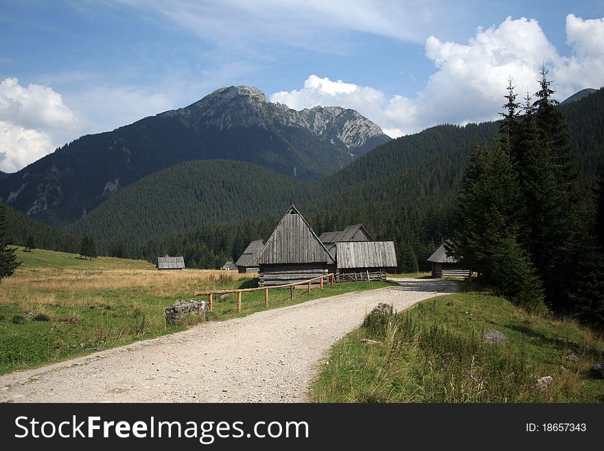 The old home in polish mountains Tatry. The old home in polish mountains Tatry