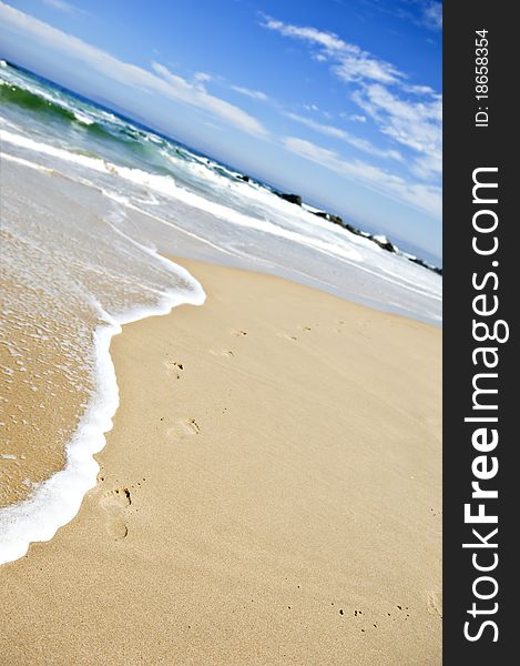 Empty beach on a beautiful tropical island