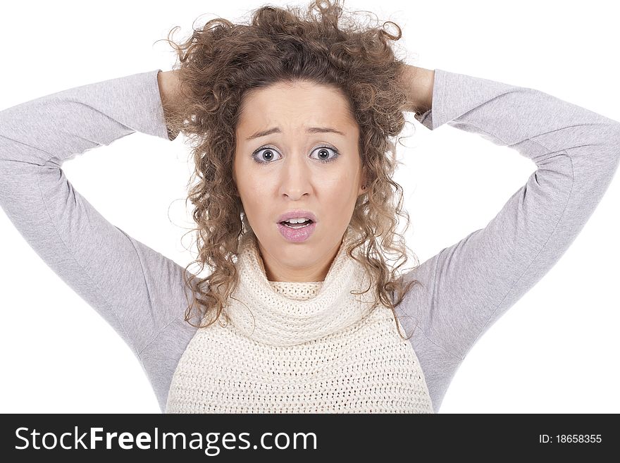 Young Girl Looking Surprised