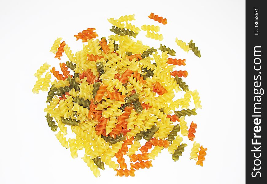 Flour pasta, vegetables and carrot