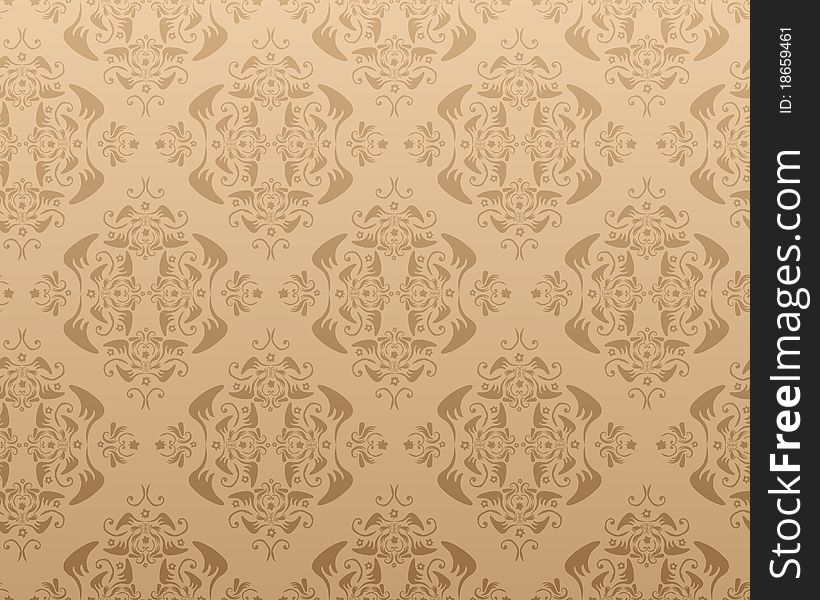 Seamless damask wallpaper or background