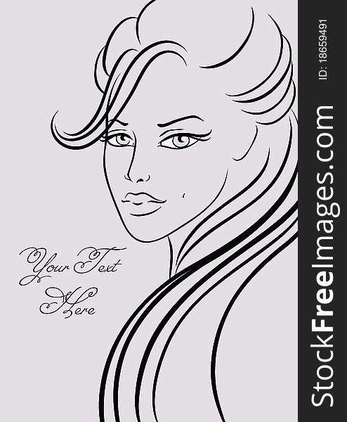 Beautiful girl in fashion style. Vector illustration