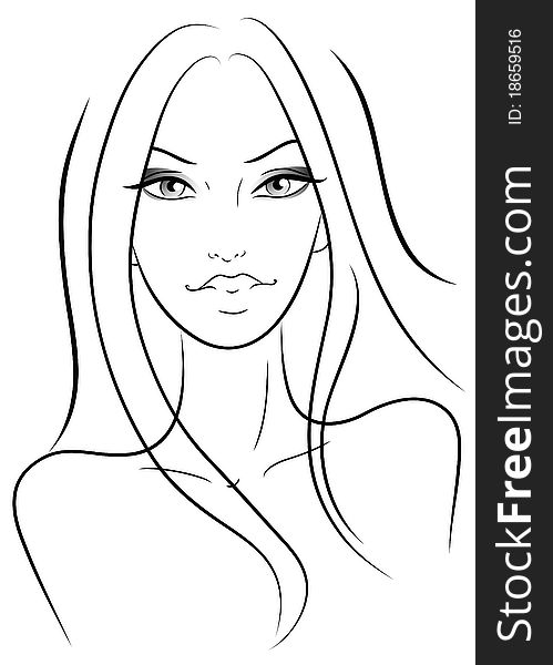 Beautiful girl in fashion style. Vector illustration