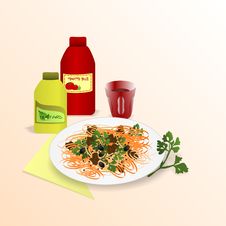 Spaghetti, Ketchup And Mustard, Cdr Vector Stock Photos Spaghetti, Ketchup And Mustard, Cdr Vector Stock Photos