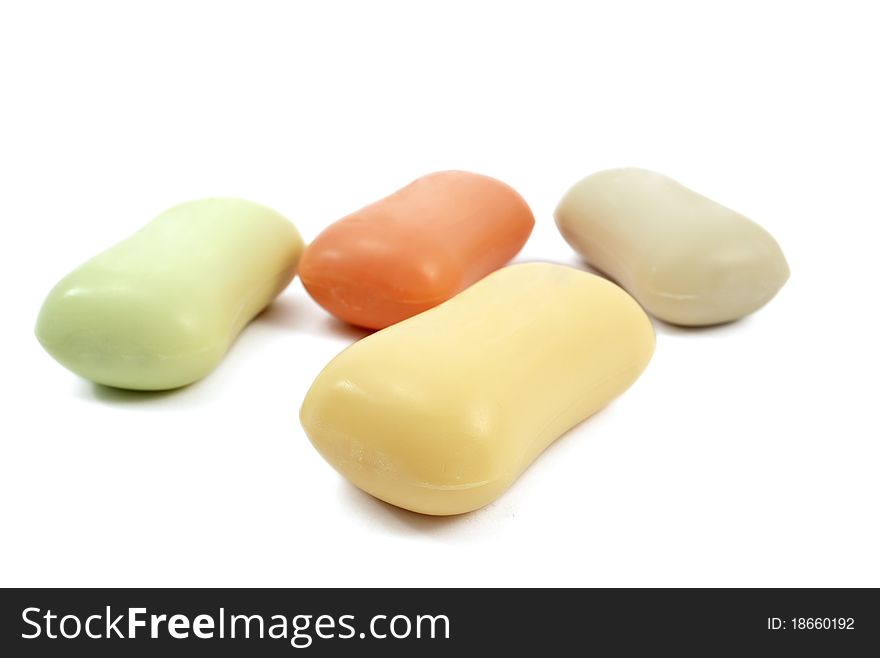 Soap on a white background