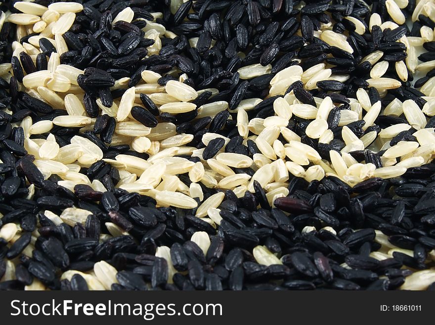 Black and brown rice