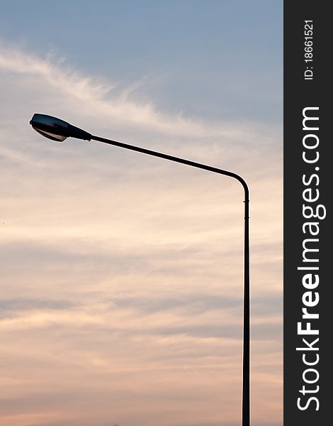 Light poles and public lighting. The illumination and guidance.