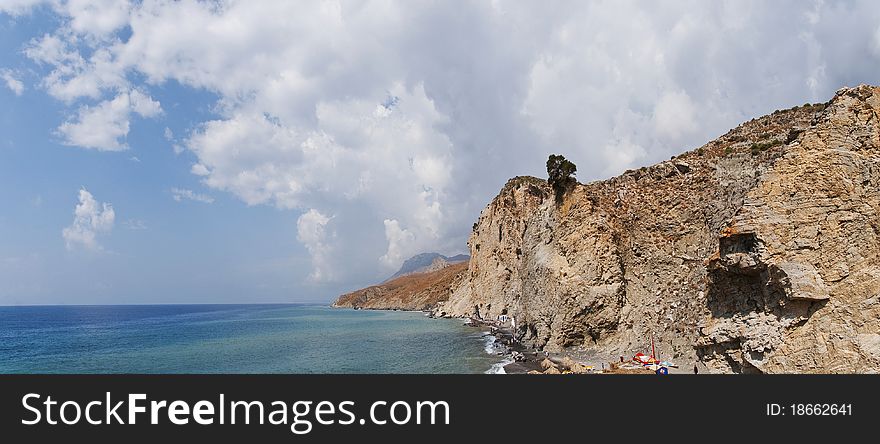 Panoramic of Kos island in Greece