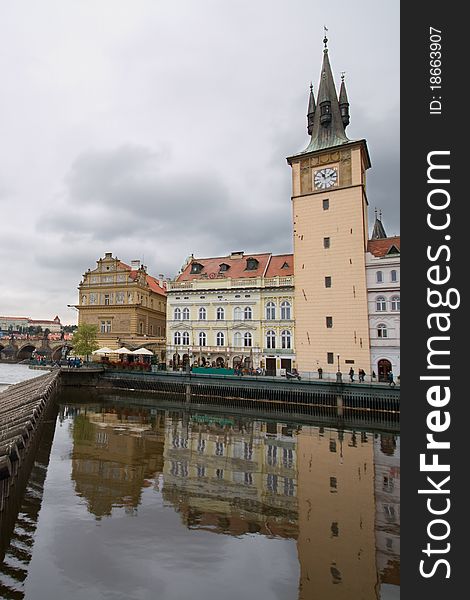 Beautiful Clock tower in prague, Czech Republic