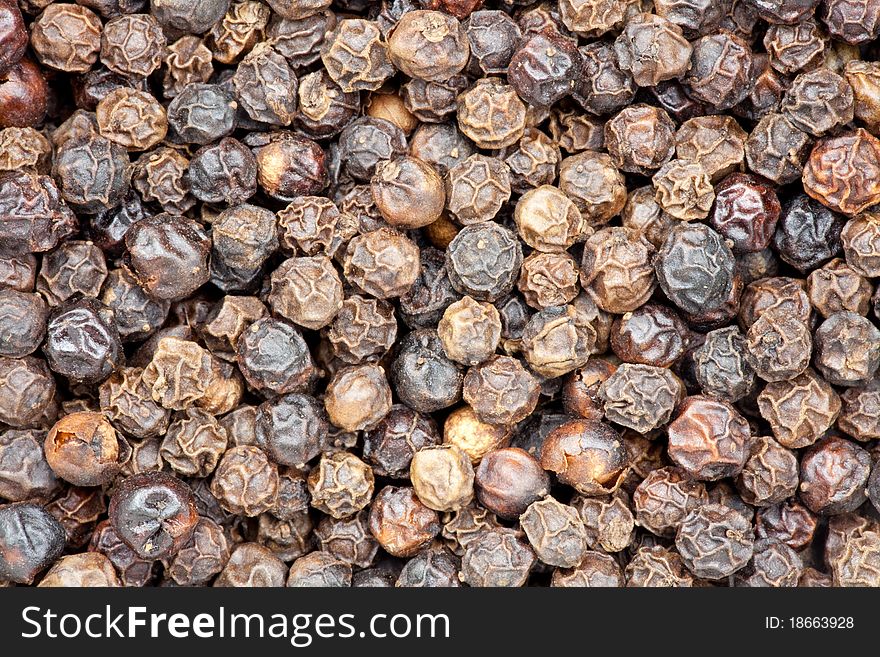 Black pepper as whole background