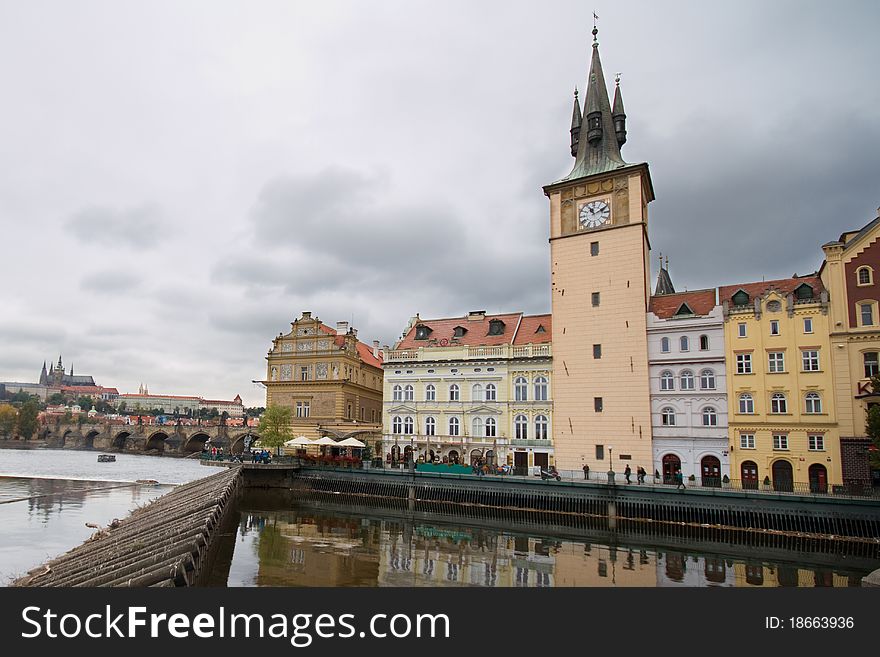 Beautiful Clock tower in prague, Czech Republic