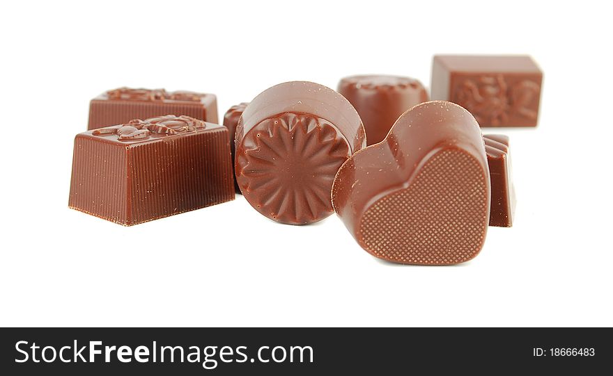 Mixed Chocolates a white background with hart on the front.