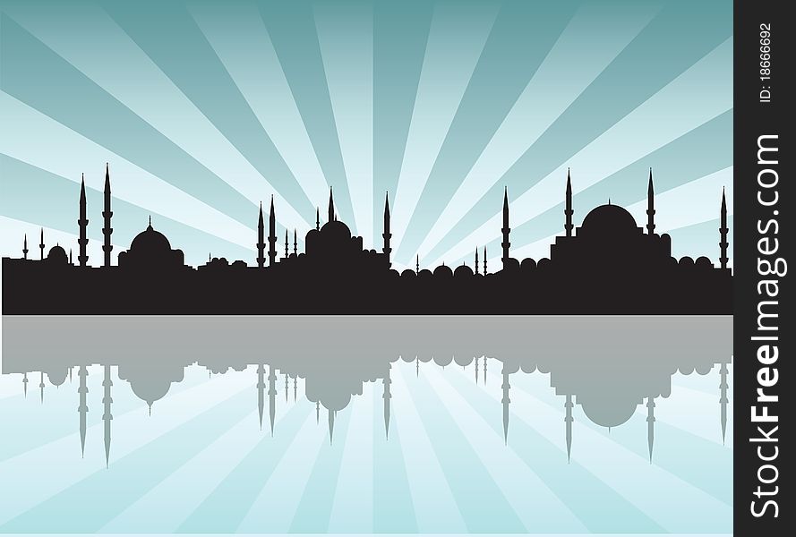 Illustration of the cityscape of Istanbul