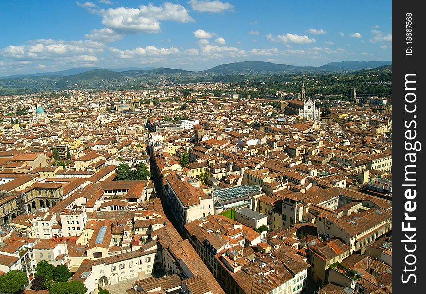 View from the dome looking over Florence, Italy