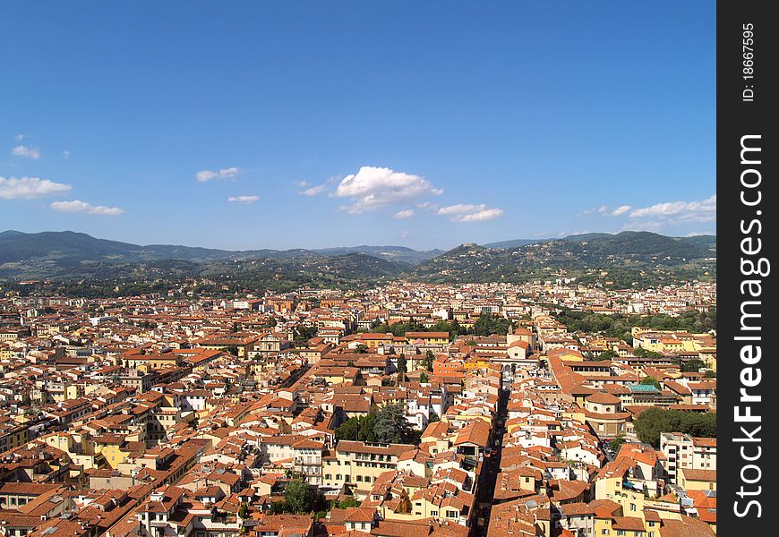 View from the dome looking over Florence, Italy